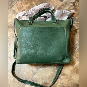 Portland Leather Medium Zip Crossbody - Eucalyptus